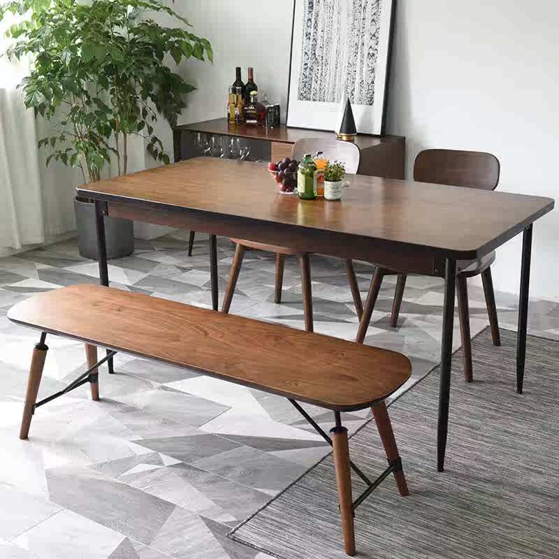 table household Small apartment Northern Europe modern Simplicity Walnut Iron art Expression furniture dining table and chair combinationin the Residential furniture , Tables , Dining table  category - from Buy2taobao.com to provide professional Taobao agent buy service
