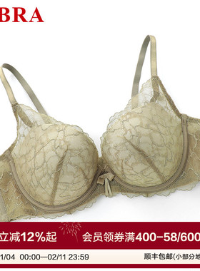安莉芳旗下E-BRA蕾丝性感立体掌托杯内衣女士小胸聚拢文胸KB00278