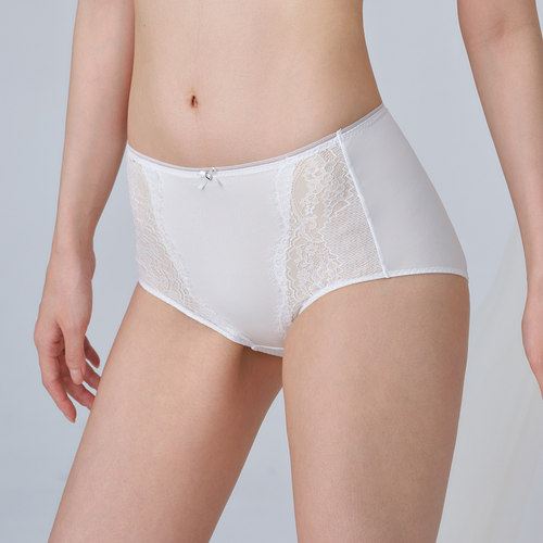 安莉芳旗下E-BRA专柜新品拼接蕾丝透气中腰三角裤女士内裤K300312