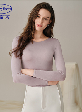 MF安莉芳秋衣秋裤秋冬圆领打底暖衣套装