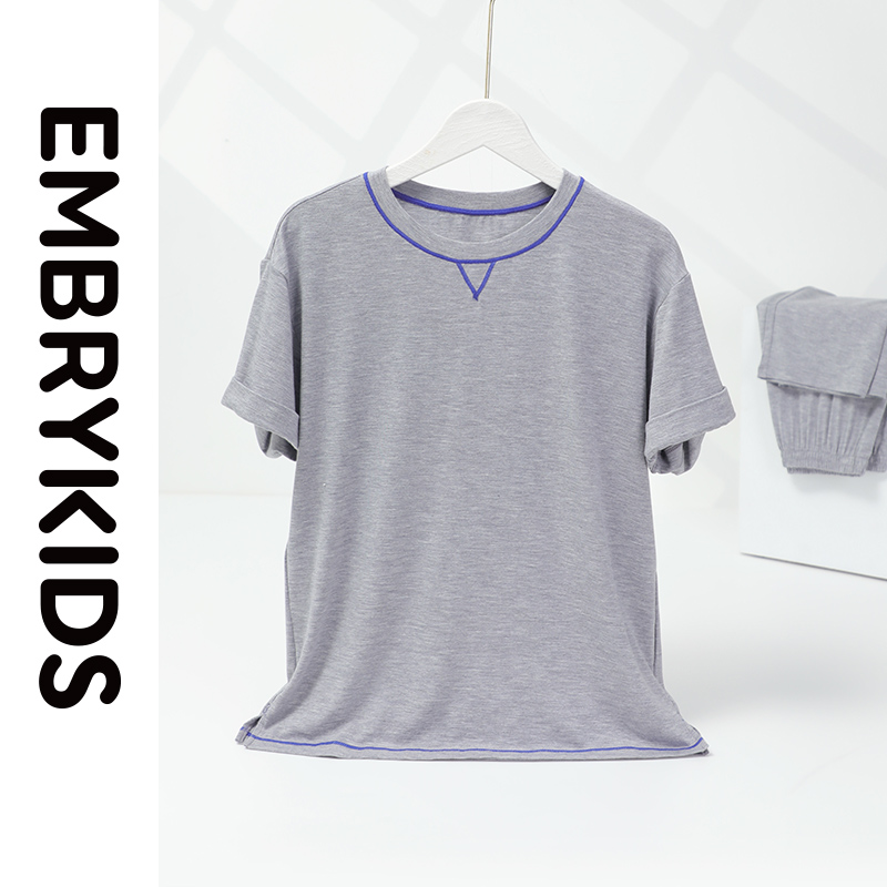 安莉芳旗下Embry Kids圆领短袖儿童睡衣套装男孩家居服NL00083