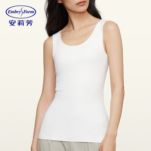 ED00334 舒适无痕打底衫 安莉芳专柜新品 桑蚕丝混纺背心女圆领无袖