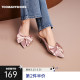 嗲妹妹尖头穆勒拖细高跟后空包头凉拖鞋 Toomanyshoes女鞋 新款