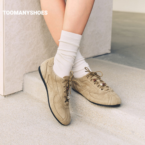 Toomanyshoes磨砂质感休闲德训鞋