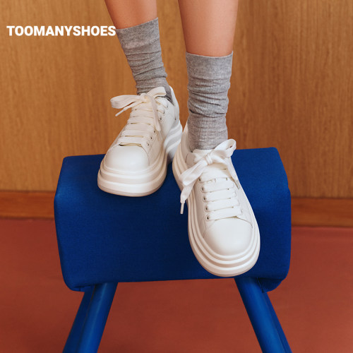 【Toomanyshoes】厚底增高小白鞋