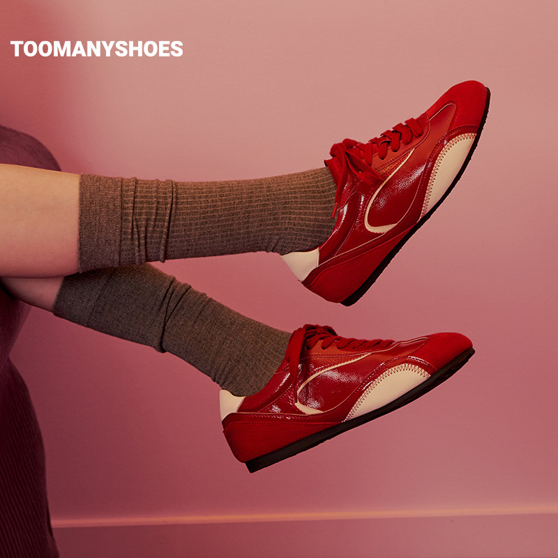 Toomanyshoes春秋款一见心动时尚板鞋女好看不累脚复古百搭德训鞋
