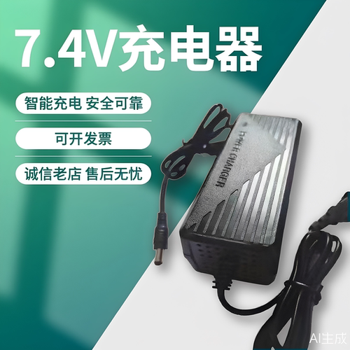 智能7.4V5A6A8A10A两串聚合物18650锂电池8.4V三元里大单体充电器