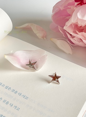 【WanTing】Lucky幸运星银耳钉耳环女小众设计高级感2023新款爆款