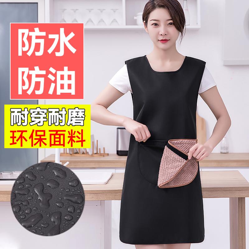 新款加肥坎肩式围裙防水防油