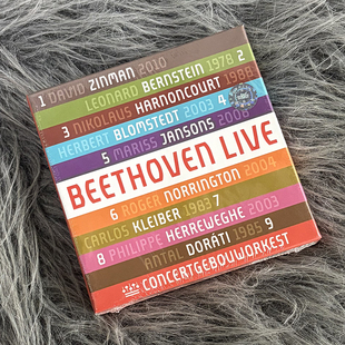 音乐会现场录音 贝多芬九大交响曲 5CD唱片 BEETHOVEN 现货正版