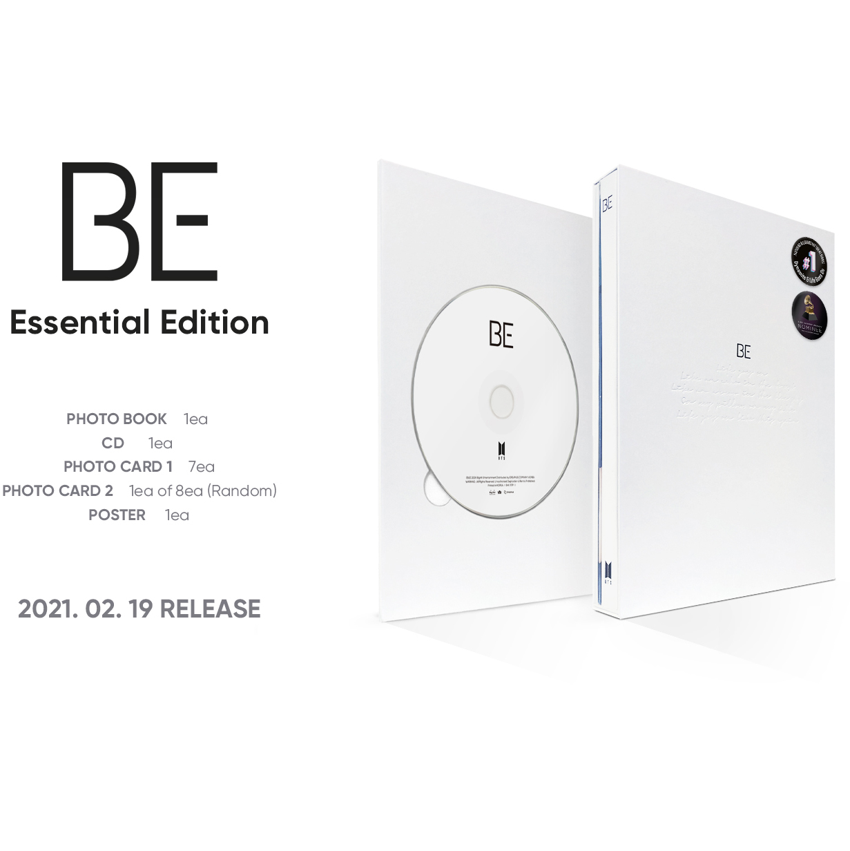现货 BTS 防弹少年团专辑 BE 普通版 CD唱片+小卡+海报+写真集