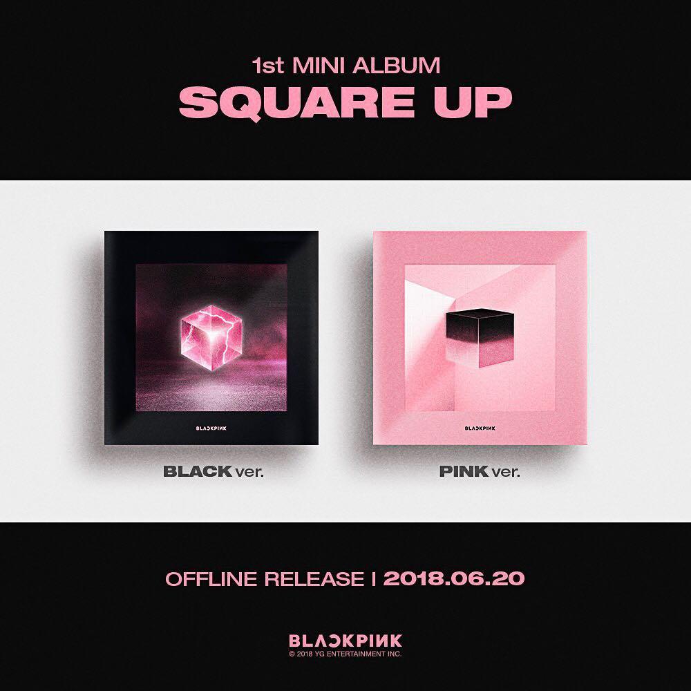 现货正版 BLACKPINK专辑粉墨迷你1 SQUARE UP CD唱片+小卡周边