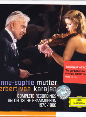 现货正版 卡拉扬 穆特合作录音全辑 5CD唱片 4777572 古典音乐
