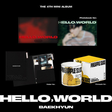 EXO 边伯贤专辑 BAEKHYUN 迷你4辑 Hello World 海报贴纸小卡周边