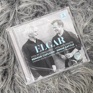 现货正版 埃尔加 小提琴协奏曲和奏鸣曲 CD唱片 西蒙拉特尔 古典