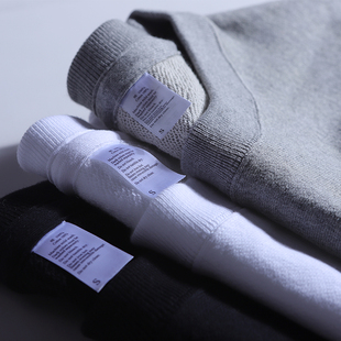 清仓特价日系460G重磅圆领套头卫衣男三本针复古加厚宽松慵懒风