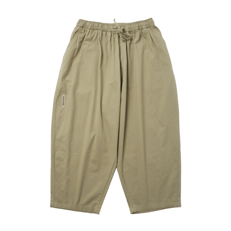 春季新款日系工装裤男宽松阔腿裤复古做旧纯棉萝卜裤休闲裤八分裤