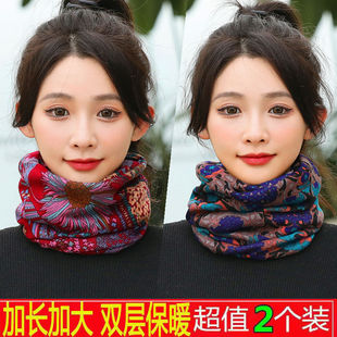 围脖女套头小围巾纱巾口罩脖套韩版假领子护颈丝巾秋冬骑行防风