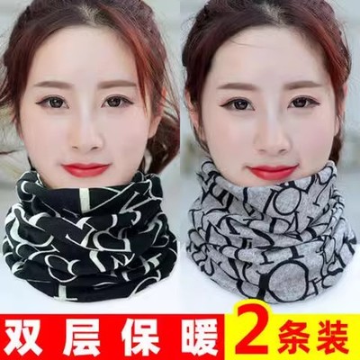 围脖女套头小围巾秋冬骑行防风