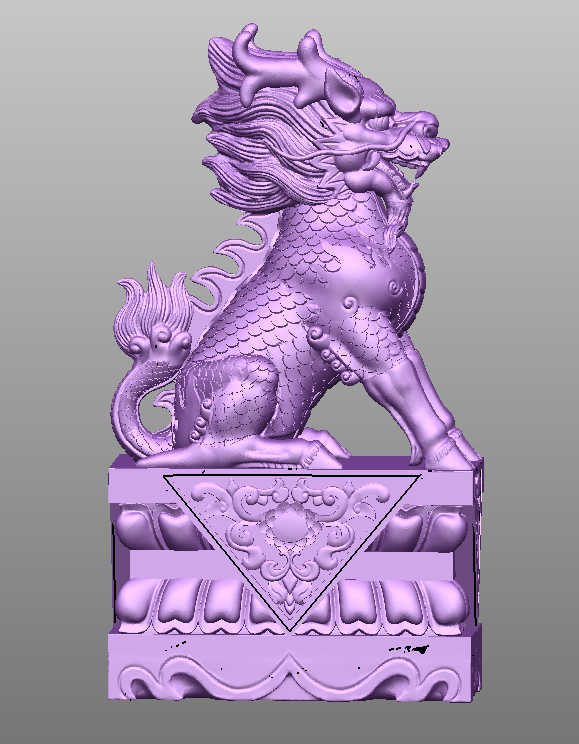 新款胖蹄子坐麒麟圆雕图三维立体模型3d电脑雕刻图stl文件精雕图