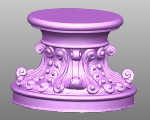 西方人底座洋花柱墩圆雕图三维立体stl精雕图模型3d电脑雕刻图