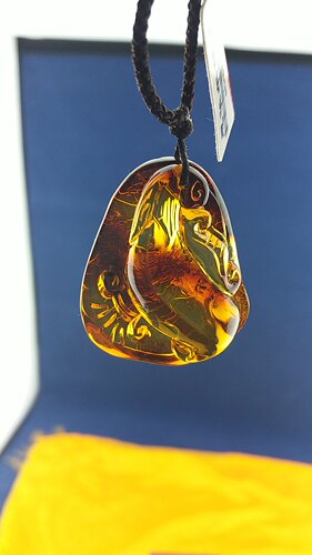 收藏琥珀蜜蜡吊坠 天然波罗的海金珀福瓜送证书珠链保质包退