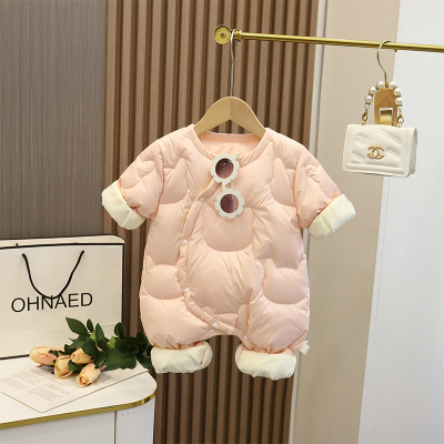 可内穿婴儿轻薄羽绒服冬装连体衣