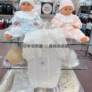 日本制阿咔匠的城女童婴儿高端匹马棉连身衣宝宝公主连体服长袖