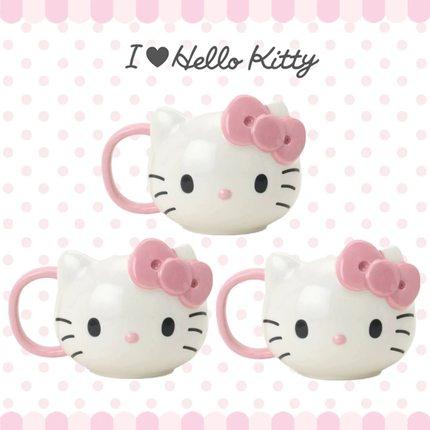 【现货】sanrio三丽鸥Hello Kitty陶瓷水杯马克杯高颜值咖啡杯