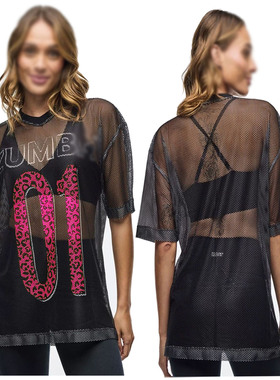 ZW特价 健身舞蹈服体操运动跑步宽松短袖t恤 男女装 速干透气网布