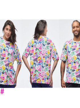 ZW特价 舞蹈服瑜伽健身体操运动休闲宽松大码 男女装t恤上衣