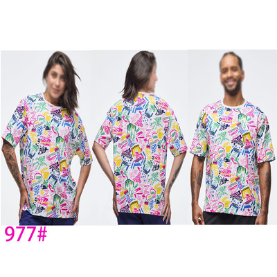 ZW特价 舞蹈服瑜伽健身体操运动休闲宽松大码 男女装t恤上衣