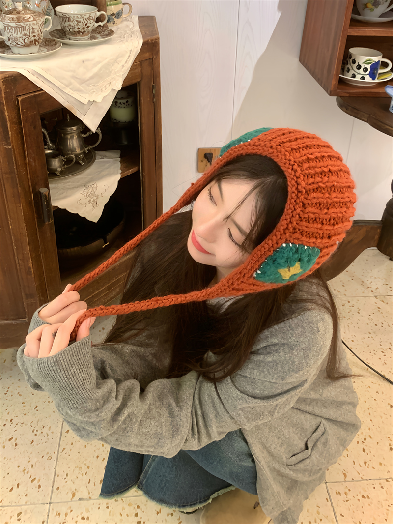 映意绣秋冬头巾甜美女三角巾