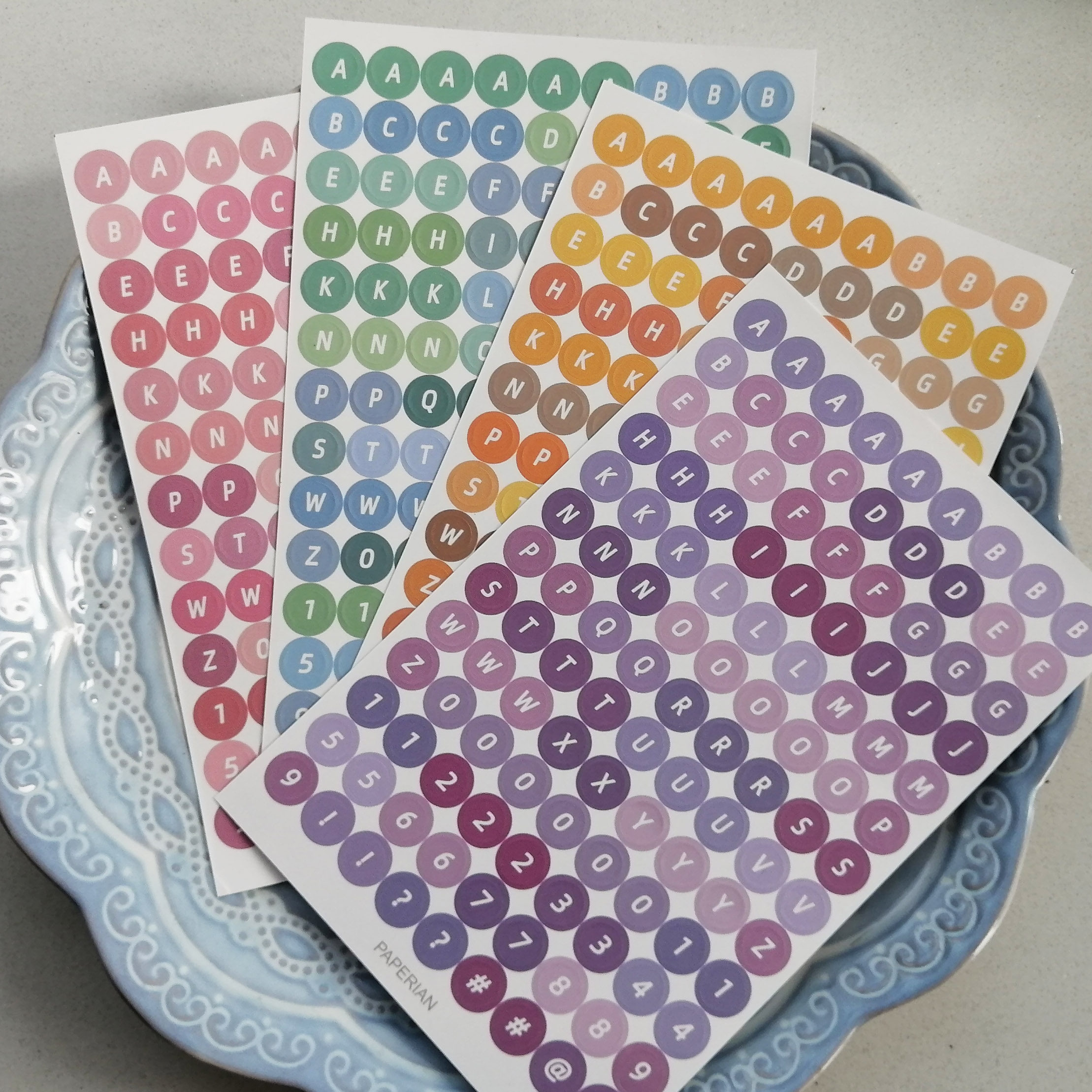 可爱手帐日程防水英文字母张入