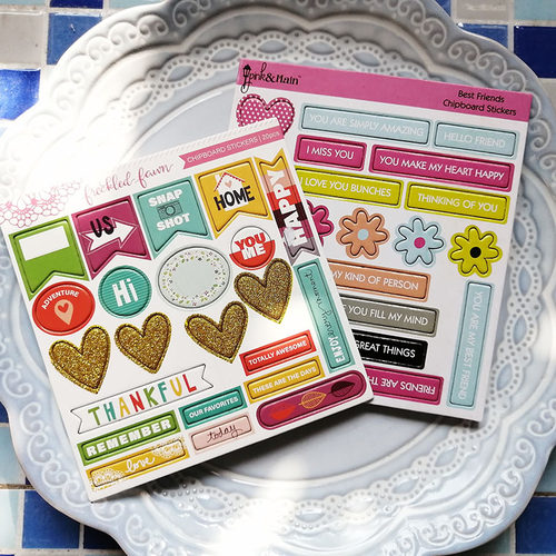 欧单 可爱花花桃心卡片剪贴簿相册junkjournal装饰纸板贴纸