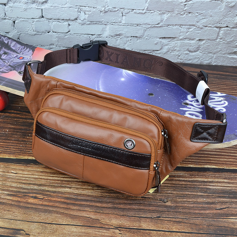 保证真皮腰包男牛皮多功能商务男包真牛皮运动跑步手机腰包女胸包,箱包皮具/热销女包/男包,男士包袋,淘宝优惠券,粉丝福利购,淘宝优惠卷