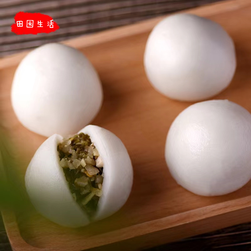 桐庐米果田园生活传统小吃糕点点心早餐夜宵白粿雪菜萝卜丝馅米粿