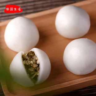 桐庐米果田园生活传统小吃糕点点心早餐夜宵白粿雪菜萝卜丝馅米粿