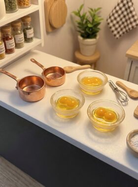迷你厨房树脂仿真厨具餐具套装