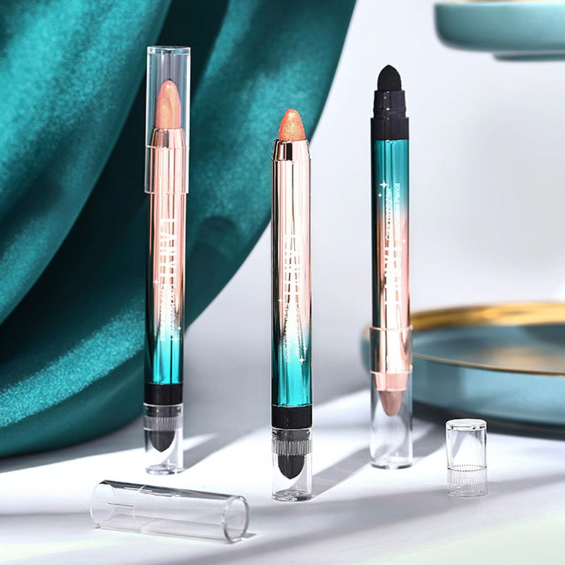 双头设计幻色熠彩高光眼影笔一抹成型珠光细闪修容提亮双头眼影棒