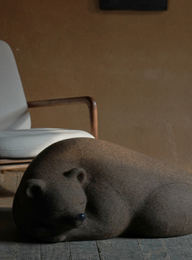 梵几×殷越 陪伴家具棕熊 设计师艺术创意可爱动物造型懒人沙发