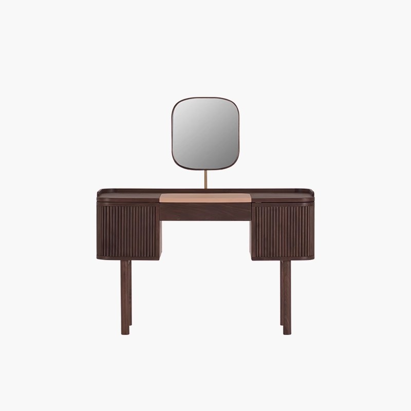 梵几-山脊线|扇面梳妆台 现代设计感带镜子化妆桌卧室一体书桌