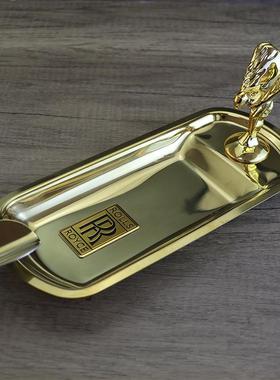 劳斯莱斯小金人烟灰缸家居雪茄缸酒吧会所车行游艇豪宅装饰品摆件