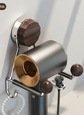 中古风胶贴吹风机置物架免打孔卫生间壁挂电吹风支架吹风机收纳架