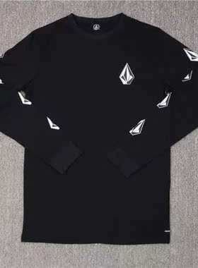 春装上市 美国进口 钻石Volcom 长袖 薄款卫衣 大LOGO黑色白色