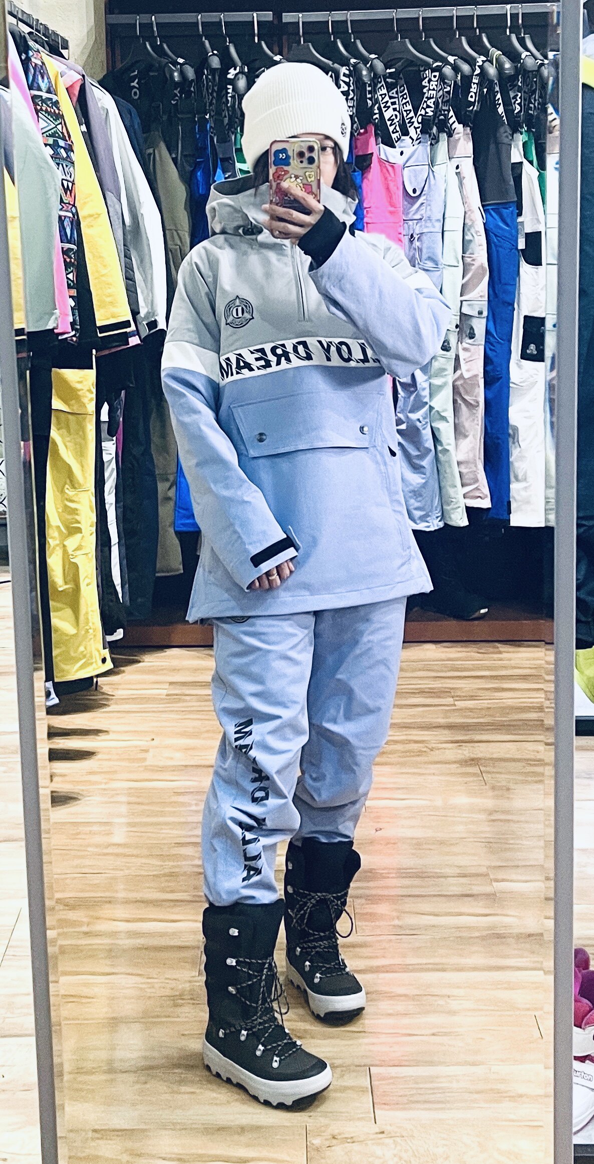 21-22新品ALLOY DREAM男女单双板套头滑雪服薄棉防风防水保暖多色