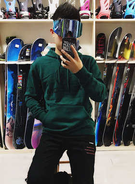 volcom帽衫姜黄色高级绿色直播专拍内里抓绒不防水