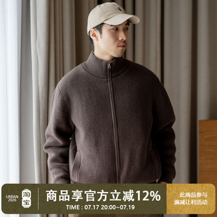 UrbanStandard日系复古针织毛衣羽绒服男冬季保暖加厚外套90绒