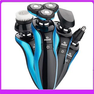 德国进口4d剃须刀男士电动带鬓角两用洁面刷鼻毛修剪器二合一刮胡