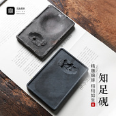 砚台精品安徽歙砚天然原石带盖宣砚墨条磨墨书画多功能大容量墨台